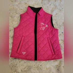 Cowgirl Hardware girl's pink vest. 3T